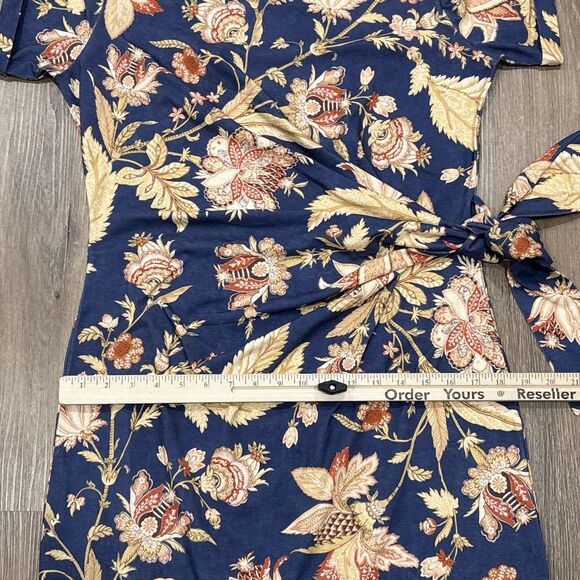 Sezane Pippa Dress Large Floral Maxi Organic Cotton Blue Never Ending Summer - Picture 6 of 15